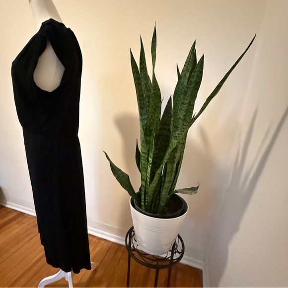 Soma | Black Jersey Knit V-Neck Dress - Picture 2 of 7